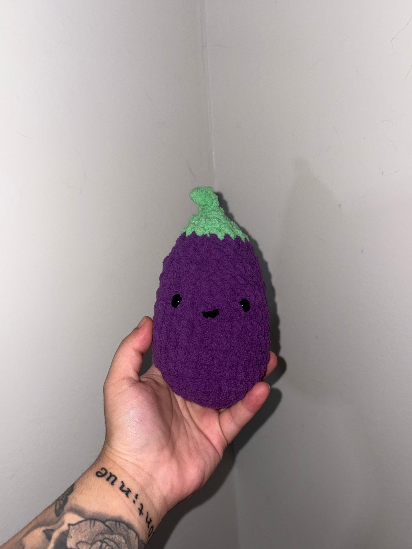 Happy Crocheted Eggplant