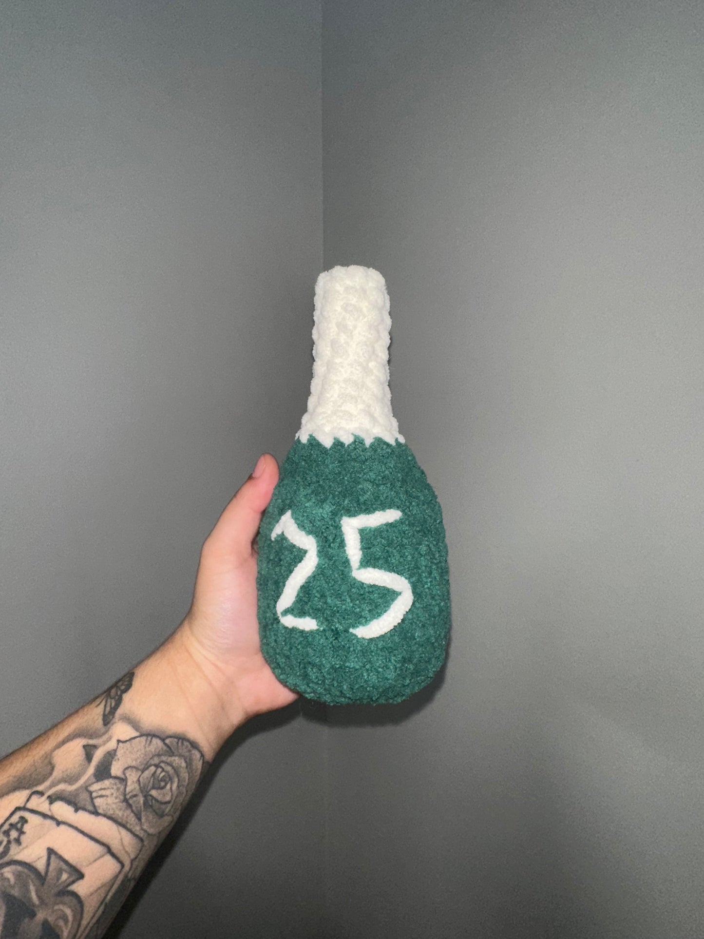 Happy Crocheted Champagne Bottle