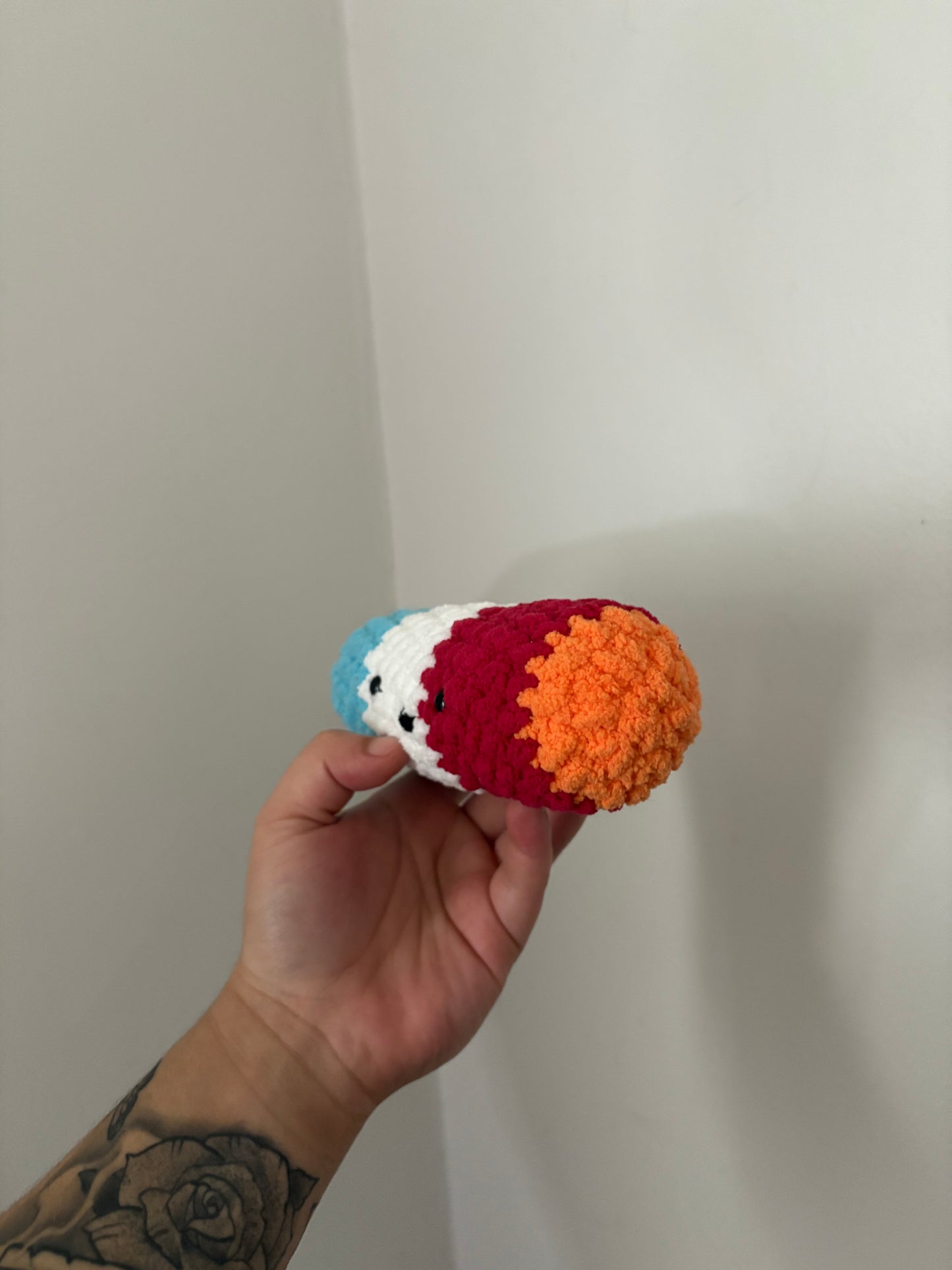 Happy Crocheted Bomb Pop Jay