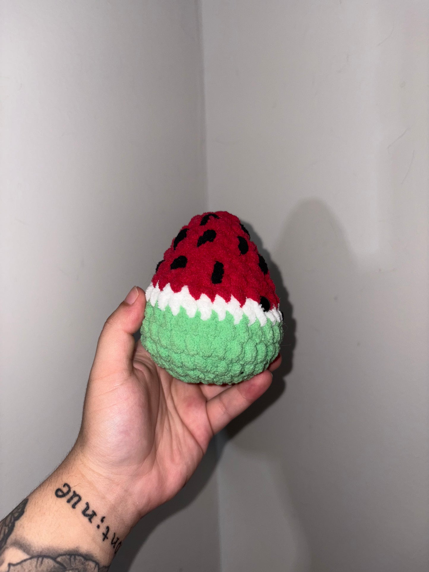 Happy Crocheted Watermelon Nug