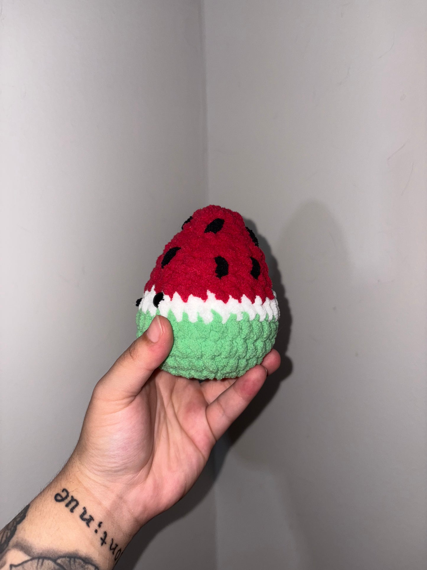 Happy Crocheted Watermelon Nug