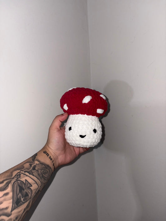 Happy Crocheted Mushroom