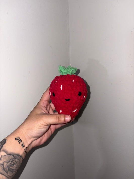 Happy Crocheted Strawberry