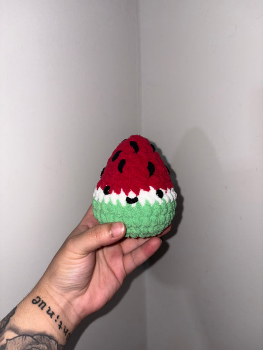 Happy Crocheted Watermelon Nug