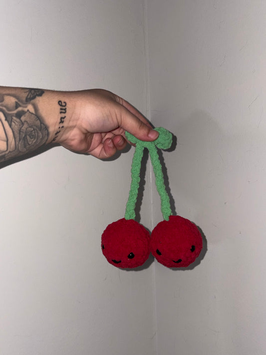 Happy Crocheted Cherries